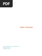 Kiss To Sell - Sales Checklist