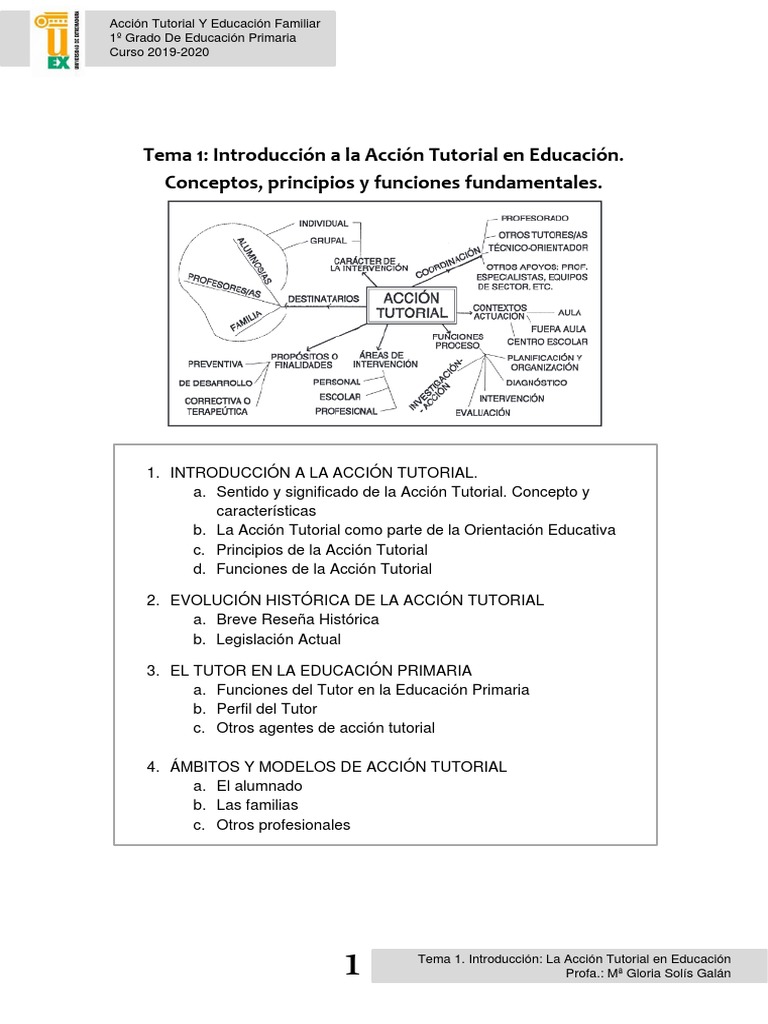 Acción Tutorial Tema 1 | PDF | Maestros | Educación primaria
