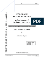 Földrajz Olasz Nyelven: Középszintű Írásbeli Vizsga