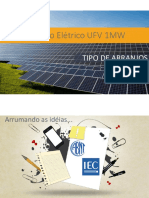 Projeto 1MW UFV arranjo fotovoltaico