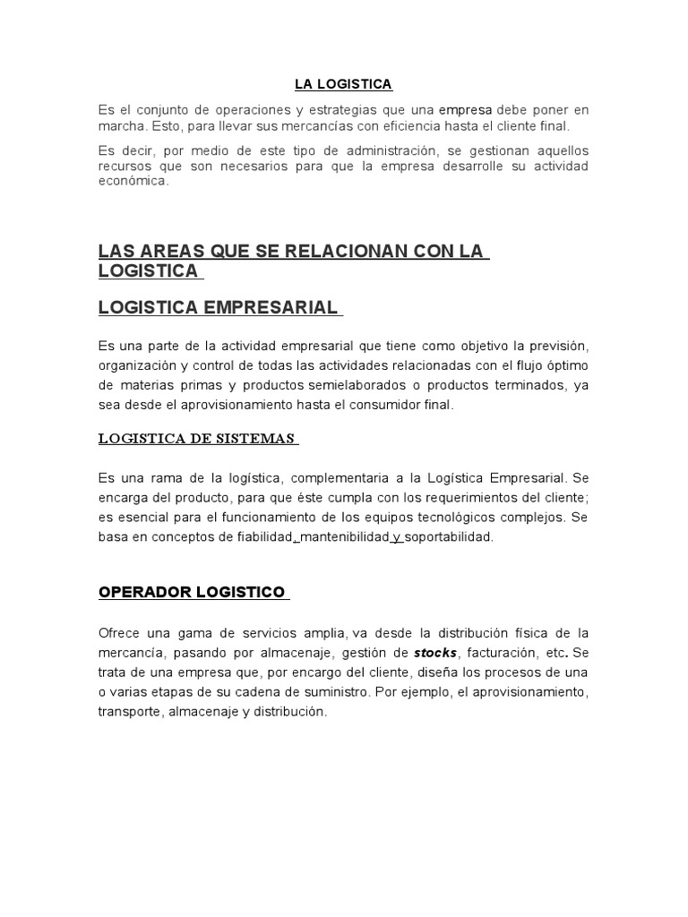 La Logistica | PDF