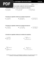 Sistemas de Dos Ecuaciones Lineales Con Dos Incógnitas