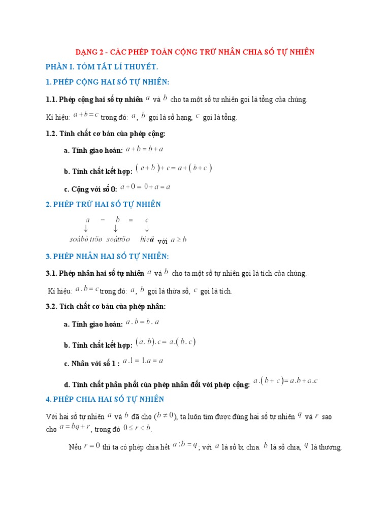 Dang Cong Tru Nhan Chia So Tu Nhien | PDF