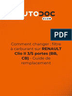 FR Comment Changer Filtre A Carburant Sur Renault Clio II 35 Portes BB CB Guide de Remplacement