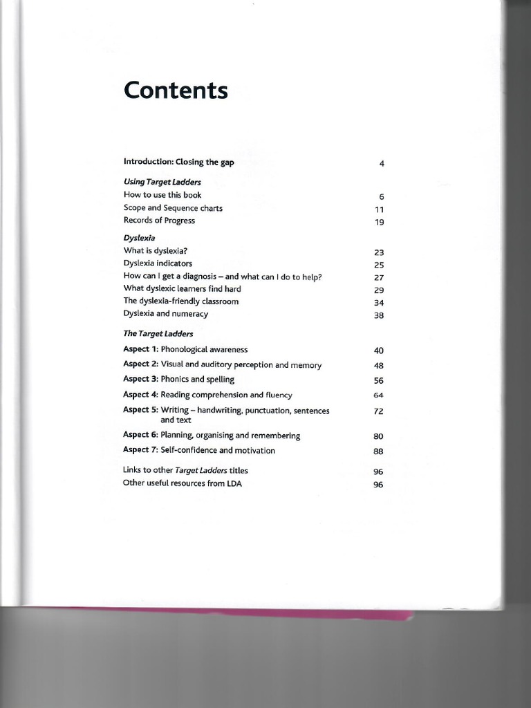 Dyslexia Target Ladders PDF