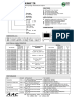 NTC Chip Thermistor Specification