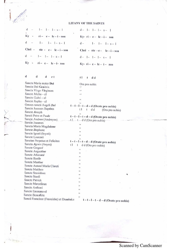 Litany of The Saints PDF