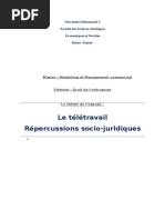 Le Télétravail Répercussions Socio-Juridiques