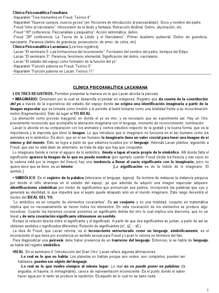 Naparstek y Lacan Download Free PDF Jacques Lacan Complejo de Edipo
