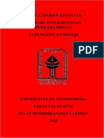 Buku Laporan Mengikuti Persidangan Perkara Pidana Di PN