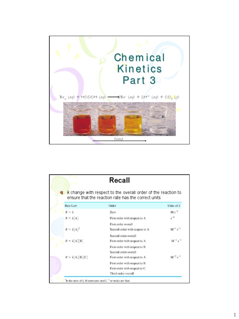Kinetics | PDF | Reaction Rate | Reaction Rate Constant