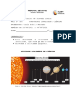 Sistema Solar - Atividade Avaliativa de Ciências