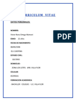 Curriculum Vitae: Datos Personales