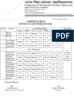 Fifth Cut-Off Percentage: Shaheed Bhgat Singh Evening College