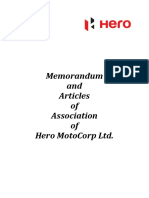 Moa and Aoa of Hero Motocorp LTD