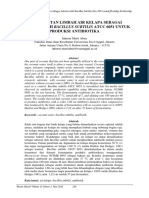 Pemanfaatan Limbah Air Kelapa Sebagai Substrat Oleh Bacillus Subtilis Atcc 6051 Untuk Produksi Antibiotika