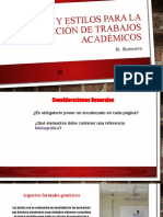 Normas Y Estilos para LA Redacción de Trabajos Académicos: R. Romero