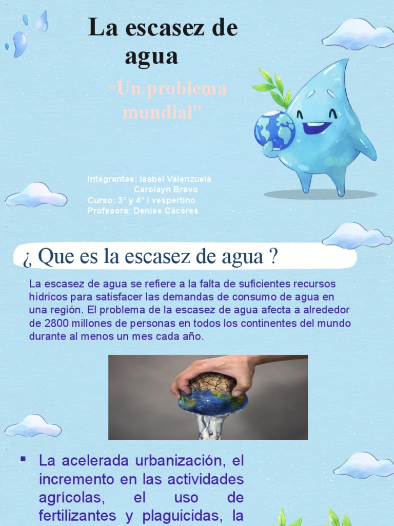 Causas y Consecuencias de la Escasez de Agua | PDF | Escasez de agua | Agua