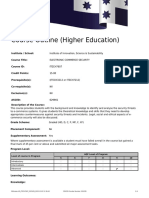 Course Outline (Higher Education) : Level of Course in Program AQF Level of Program 5 6 7 8 9 10