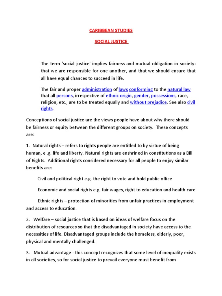 Montel 5 Social Justice Caribbean Studies 2014 PDF Sexism Social