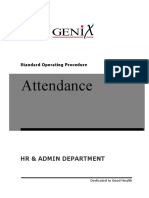 Attendance: HR & Admin Department