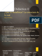 Unidad Didáctica 4:: ¿Qué Es Metafísica? La Estructura de Lo Real