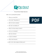 Present Perfect Form Questions (Questions Only)