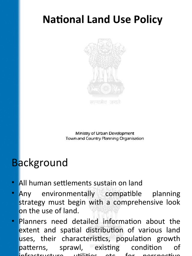 14national Land Use Policy PDF Urbanization Urban Planning