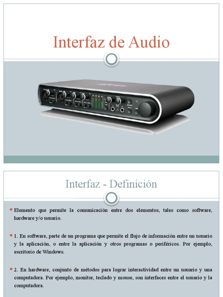 Interfaz de Audio | PDF