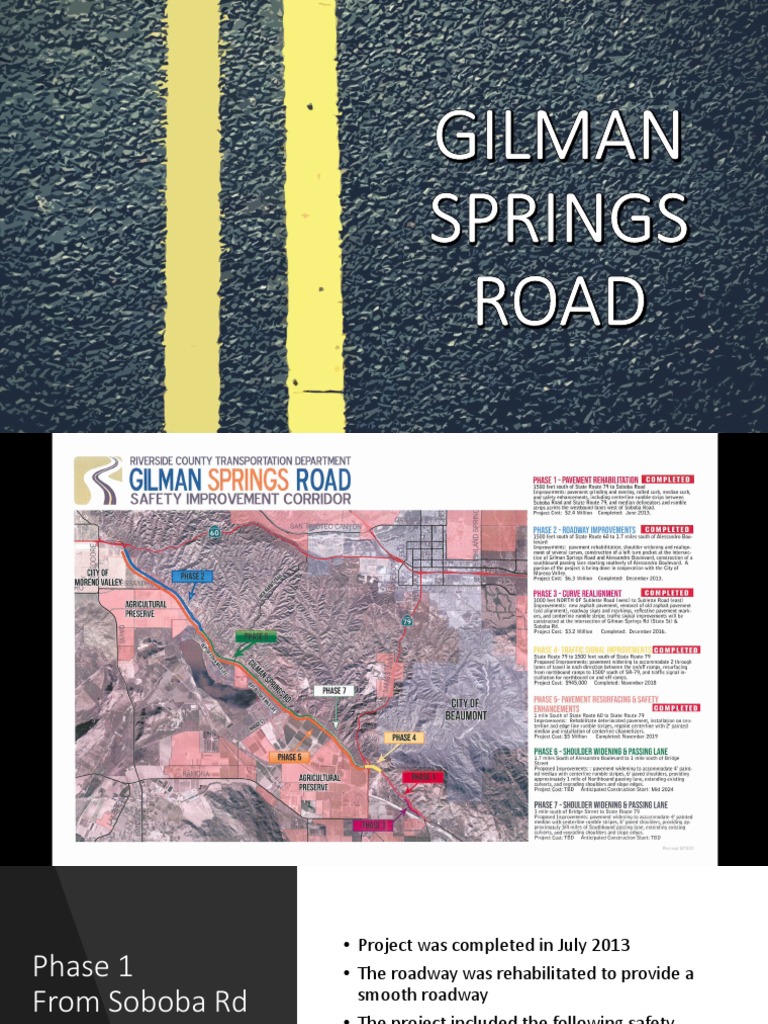 Gilman Springs Road Safety Improvement Project Slide Presentation PDF