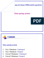 Mass-Spring System: Applications of Linear Differential Equations