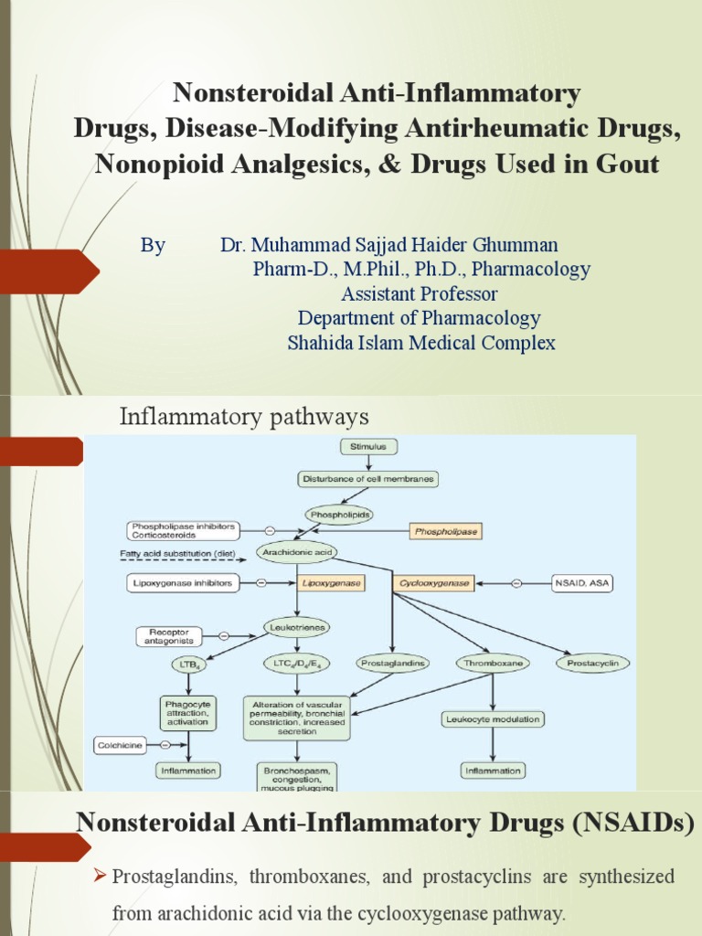 An Overview of Nonsteroidal AntiInflammatory Drugs, DiseaseModifying