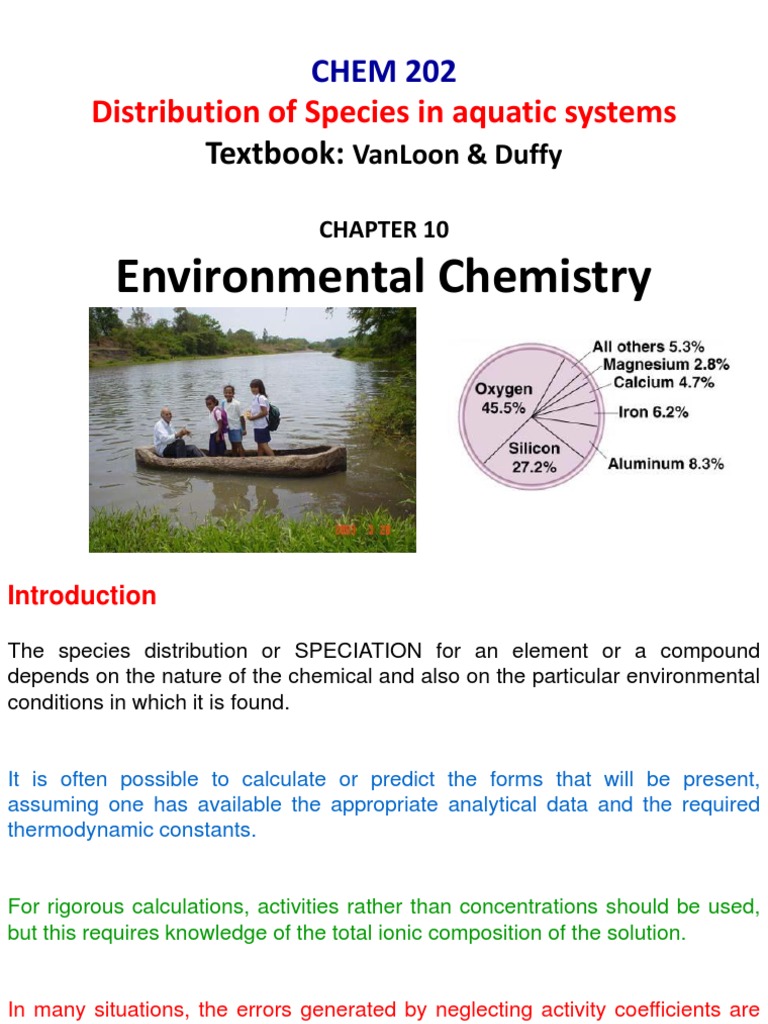 Ch.10 Distribution of Species in Aquatic Systems+ | PDF