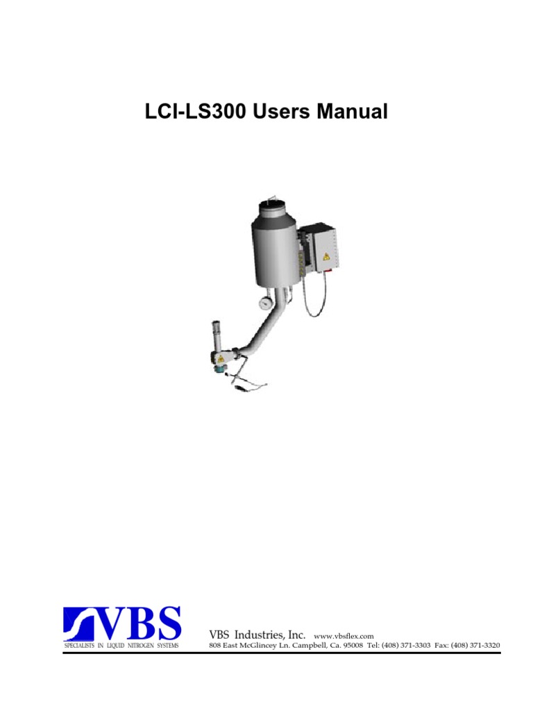 LCI-LS300 User Manual Overview | PDF | Valve | Liquids