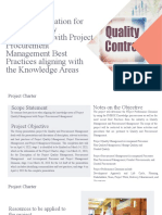 Group Presentation For Project Quality Management With Project Procurement Management Best Practices Aligning With The Knowledge Areas