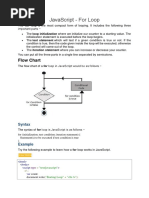 Javascript - For Loop: Flow Chart