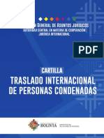 Traslado Internacional de Personas Condenadas: Cartilla Cartilla