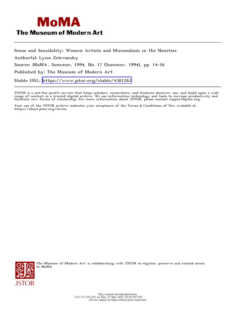 Sense and Sensibility PDF Minimalism