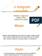 Inkpen Boligrafo Tinta Invisible: Nombre: Ruben Cen Grado: 10ºC Fecha:18/11/2022
