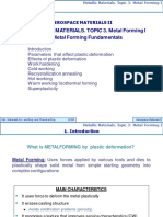 Metallic Materials. Topic 3. Metal Forming I Metal Forming Fundamentals