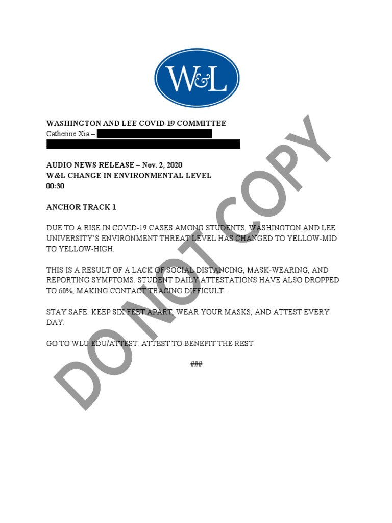 Washington and Lee Covid19 Committee PDF