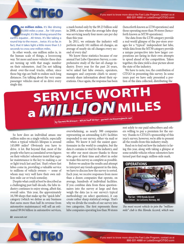 2011 Fast Lube Operators Survey PDF Coupon Employment