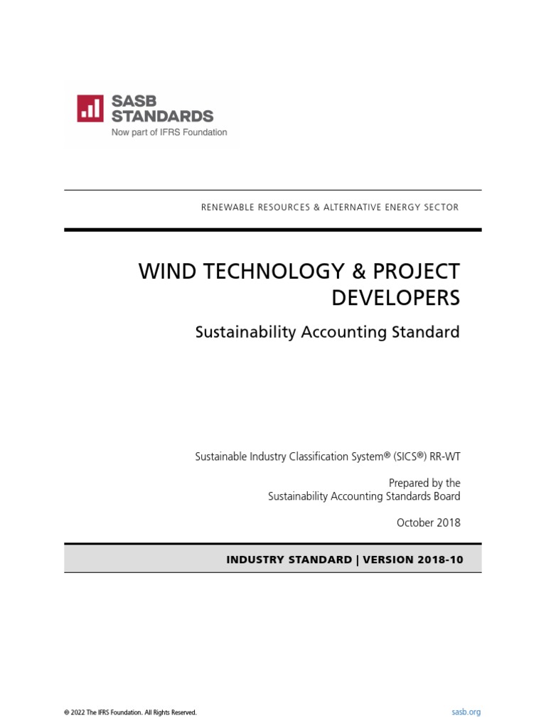 Wind Technology Project Developers Standard 2018 | PDF | Wind Turbine ...