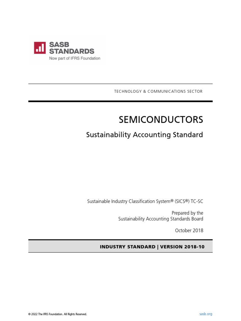 Semiconductors Standard 2018 | PDF | Waste | Greenhouse Gas