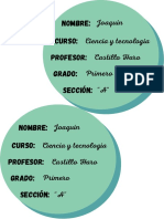 Curso: Nombre:: Joaquin Ciencia y Tecnologia Castillo Haro Primero "A"