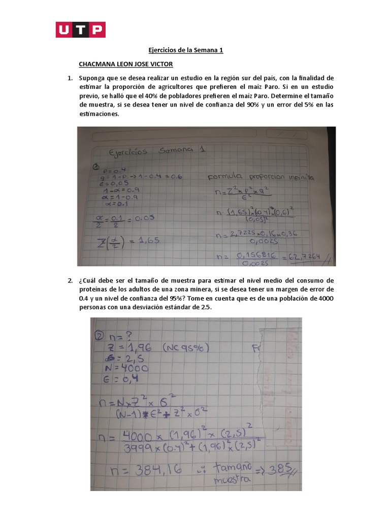 Ejercicios Semana 1 | PDF