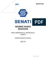 Informe Tecnico Redaccion: Perez Arribasplata, Jenifer Nicol 1440674 Diseño Grafico Digital 2020-20