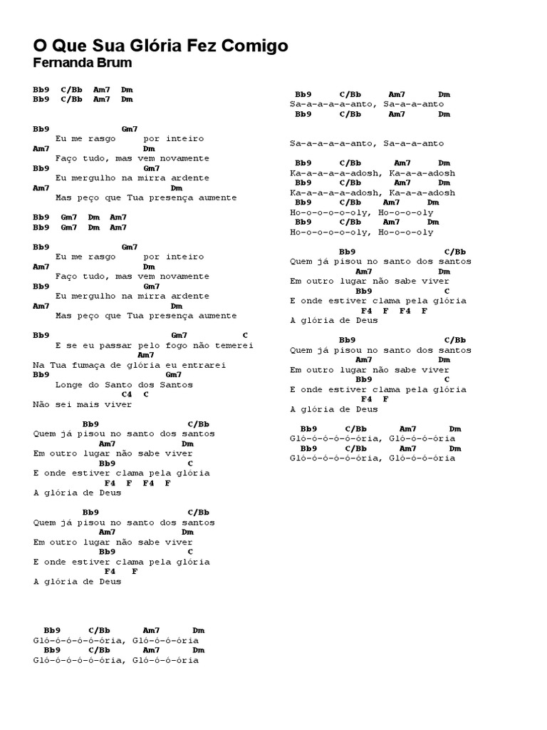 O Que Sua Glória Fez Comigo Pdf