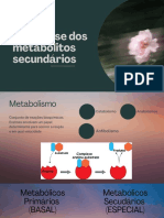 Aula Biosintese dos metabólicos secundários