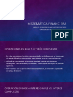 Matemática Financiera: Unidad 2 - Operaciones en Base A Interés Compuesto Capitalización Y Actualización Compuesta